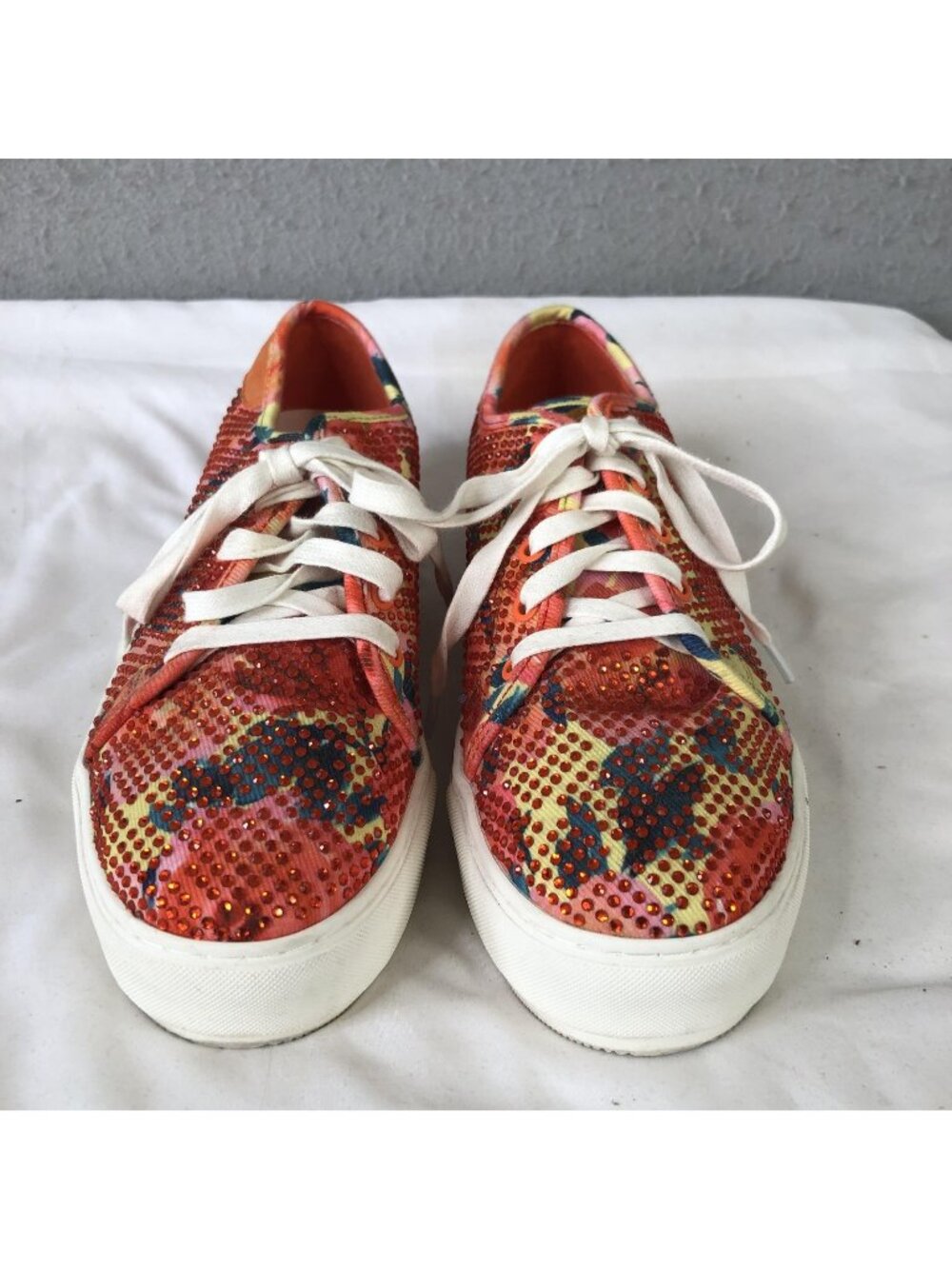 Kurt Geiger London Shoes Womens Size 11 Multicolor Rhinestone Platform Sneaker